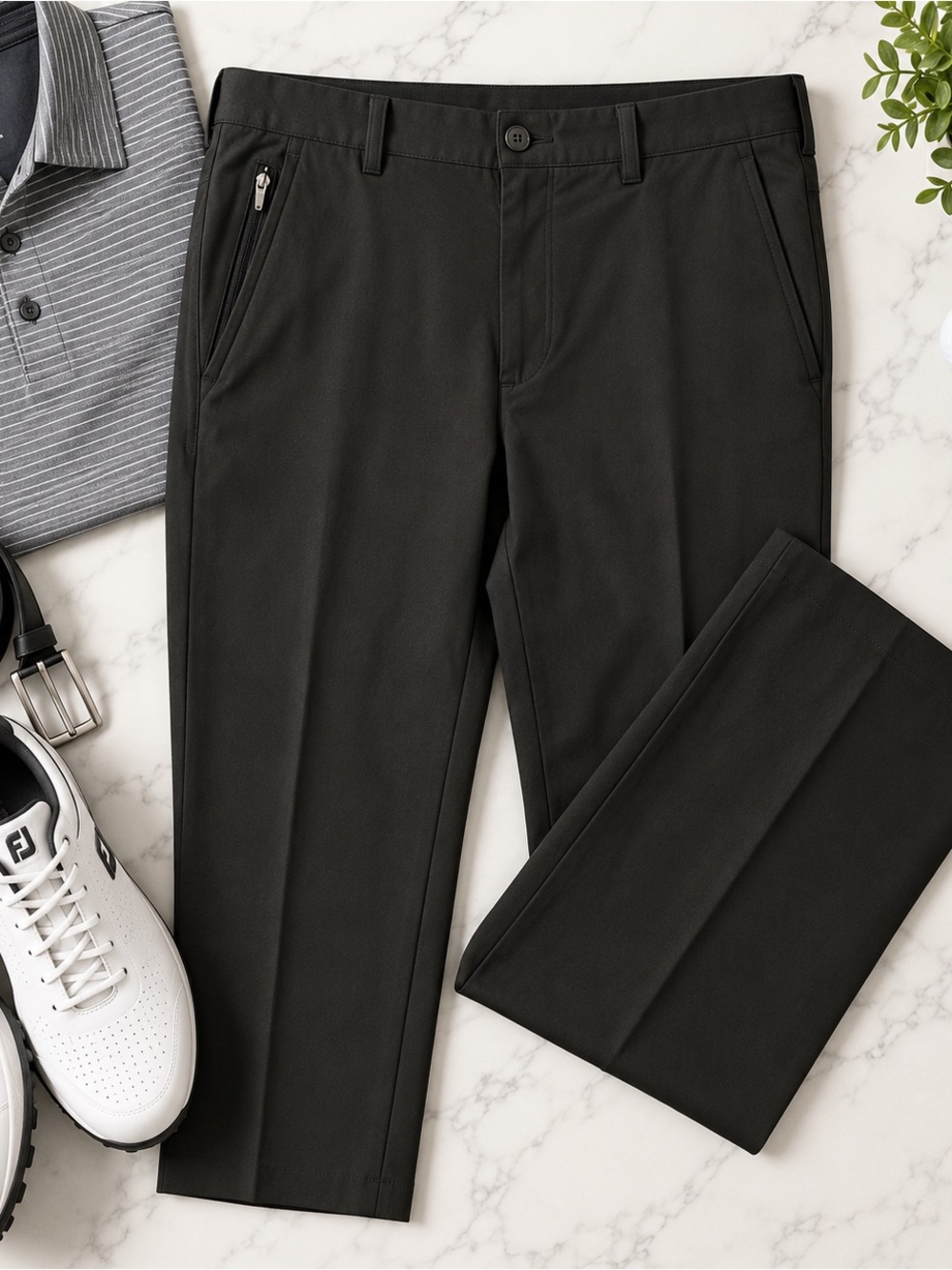 THE GOLF PANT Men’s 29x30 Slim Fit Black Performance Golf Pants